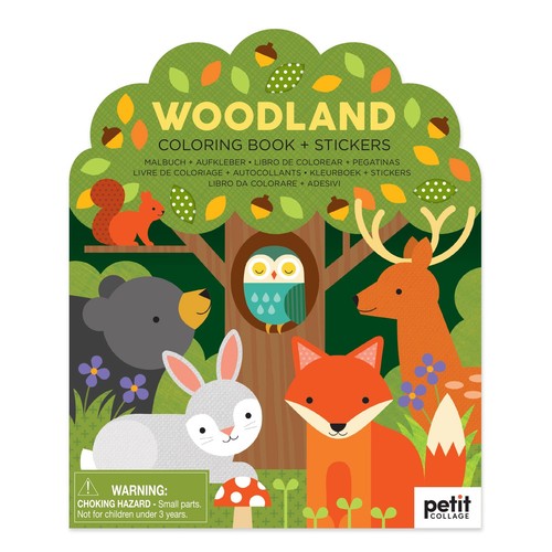 Petit Collage Woodland Colouring Book