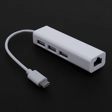 Type-C to RJ45 Network Ethernet Lan Adapter Hub Cable USB 10Gbps For Macbook PC