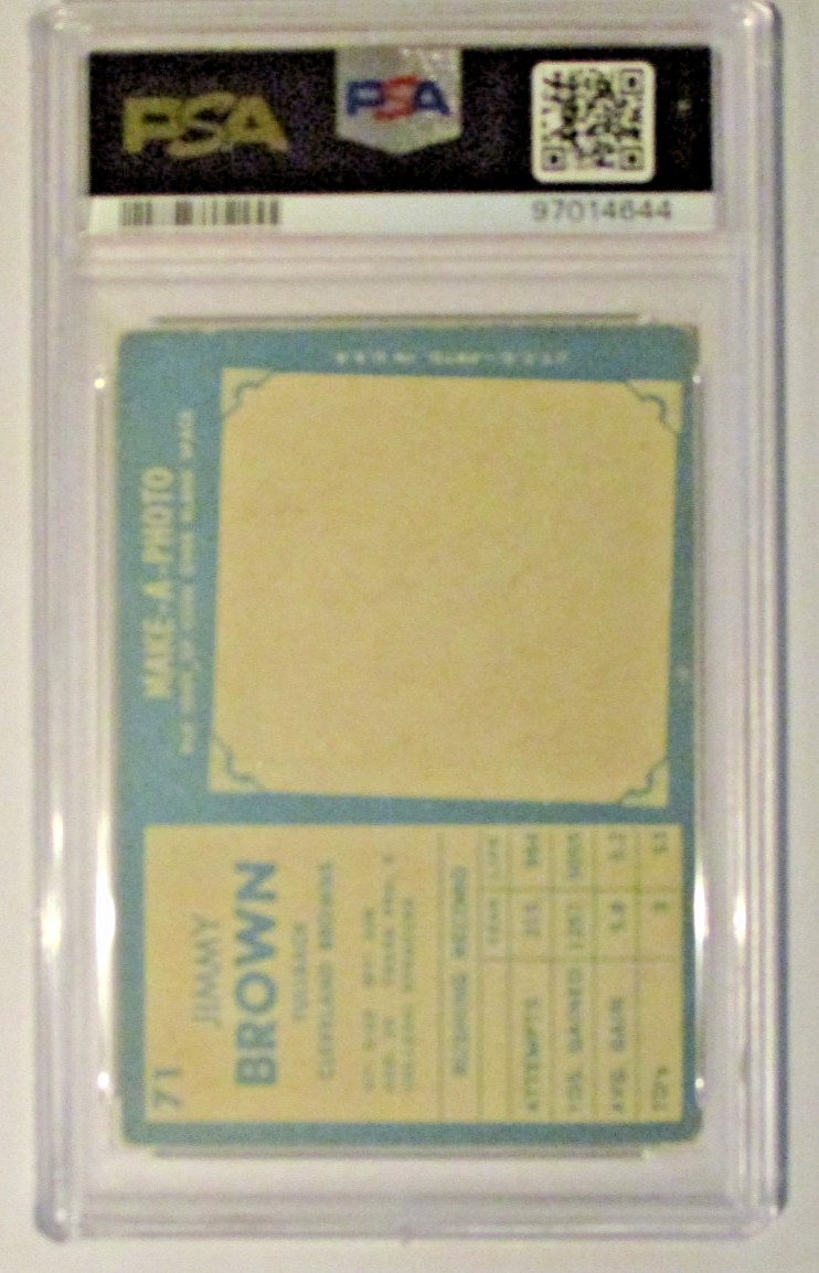 1961 Topps Jim Brown #71 PSA 3.5 view 2
