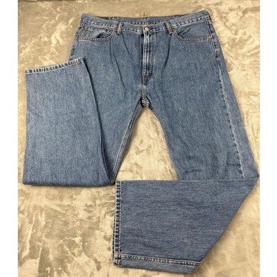 Levis 505 Regular Fit Straight Leg Mens Jeans 40x32 Medium Wash Blue Denim