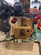 Dr. Squatch Wood Barrel Bourbon Bar Soap & Deodorant Box Choclates In Wood Crate