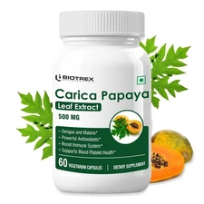 Biotrex Carica Papaya Leaf Extract Capsules, 60 Capsules