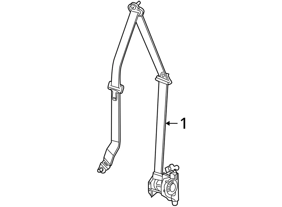 Натяжитель ремня безопасности переднего ковшеобразного сиденья водителя подходит для CARAVAN 14-20 1551805 - Изображение 4 из 4