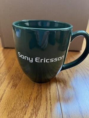 Sony Ericsson Green 4 inch coffee mug advertising 