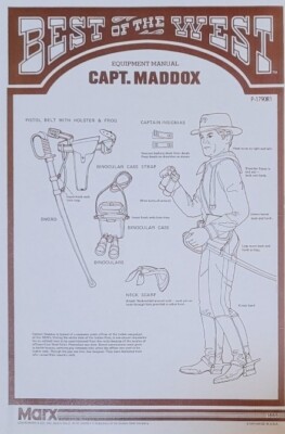 Captain Maddox figure + 15 Accessories + Manual copy Marx Johnny