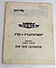 Noble ro-runner Danish vibra tooth row crop cultivator operator manual