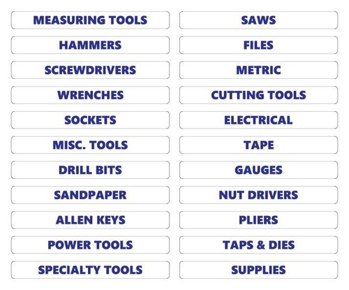 Toolbox Organizational Magnetic Rounded Labels By DCM Solutions - Picture 12 of 36