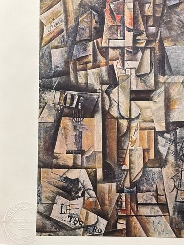 Pablo Picasso Original Signed Print The Aficionado, 1912 Vintage Art - Picture 6 of 9