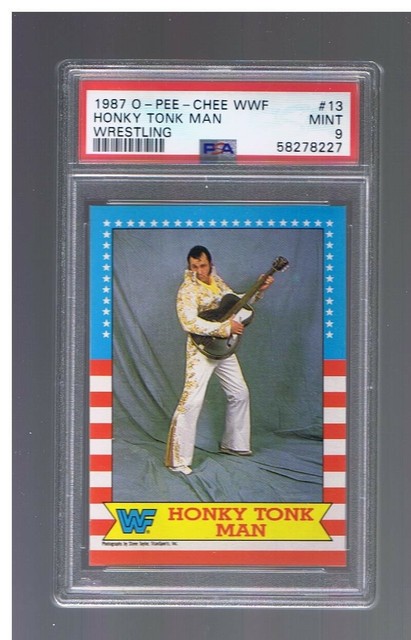 1987 O-Pee-Chee WWF Honky Tonk Man RC PSA 9 MINT
