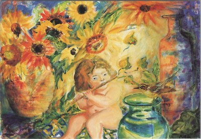 Fritto Misto Santa Monica Italian Cafe CA Jamie Robin Art Promo postcard RC