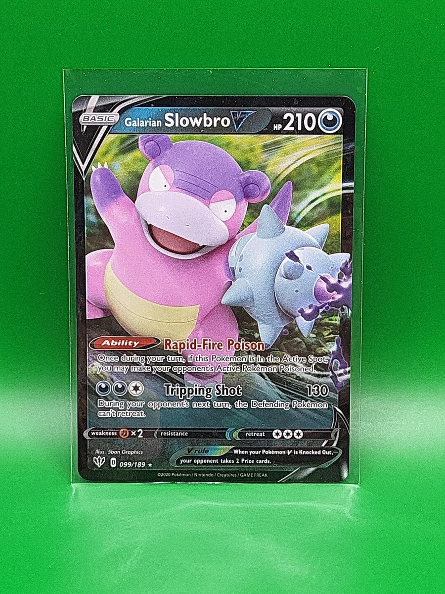 galarian slowbro pokemon card V - 099/189 Ultra Rare you may make your opponents Active Pokémon Poisoned Pokemon Card Game/☆Promotional Cards]Galarian Slowpoke
