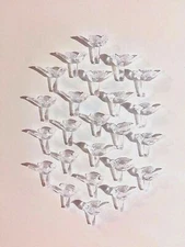 50 Clear Mini  Doves/Birds for Ceramic Christmas Trees