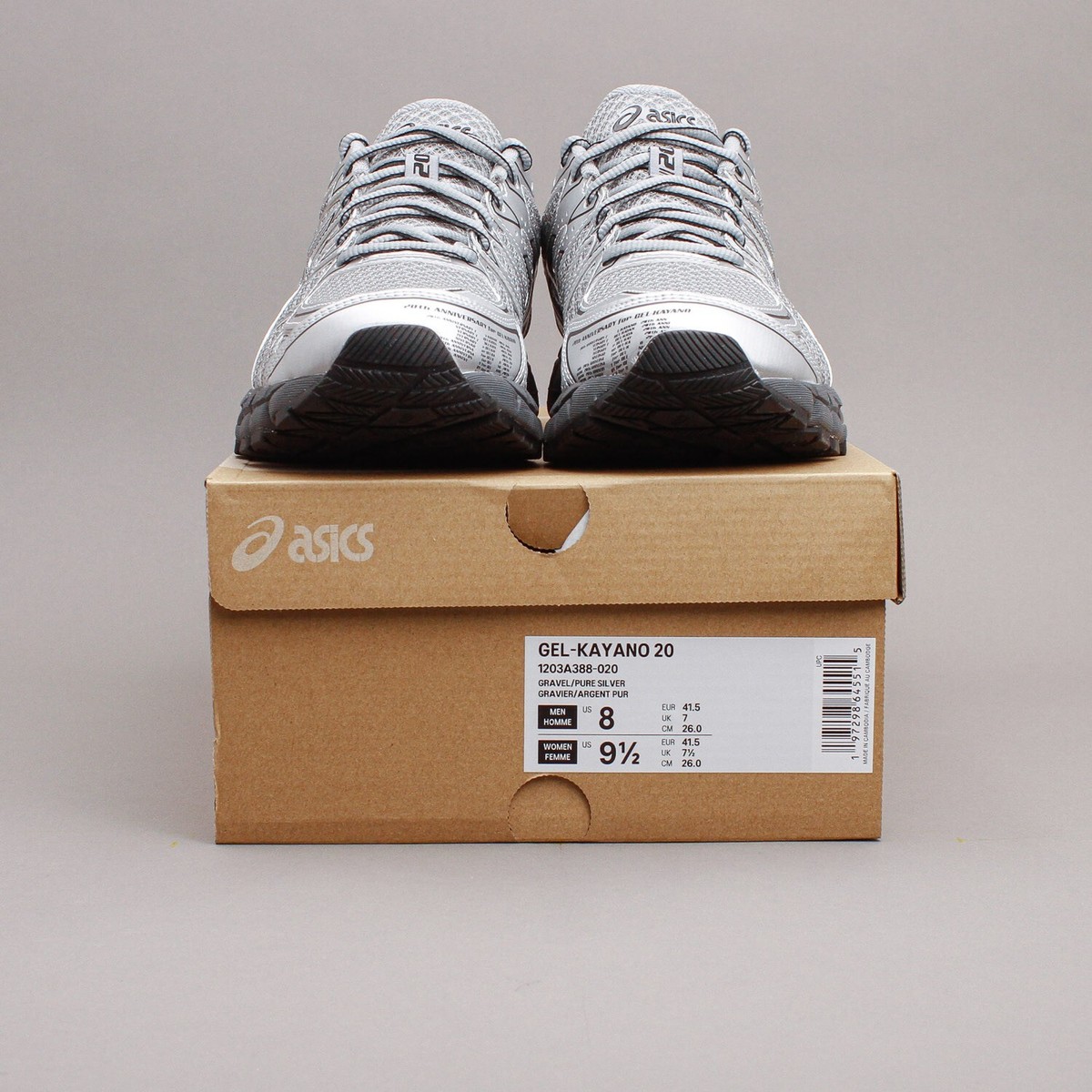 スニーカー ASICS Men Sneakers Grey 1203A388 020 Asics Sportstyle Gel-Kayano 20 Gravel Pure Silver Running