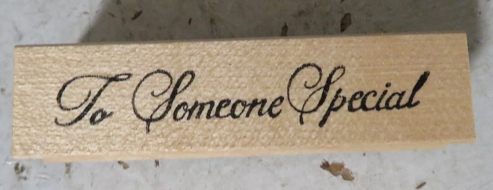 Sello de goma Northwoods "A alguien especial" fuente cursiva NUEVO 3 3/4" x 3" Foto 2 de 4