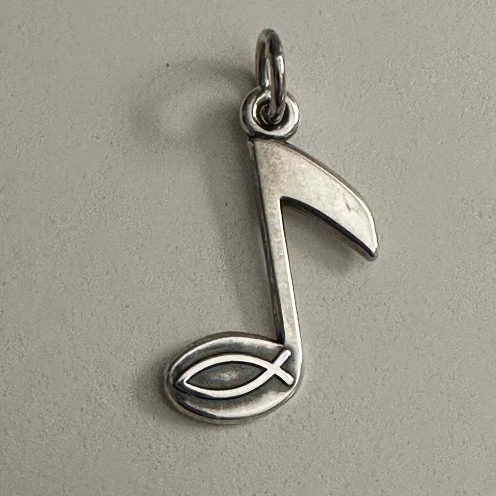 Retired James Avery Music Note Ichthus Charm Gem