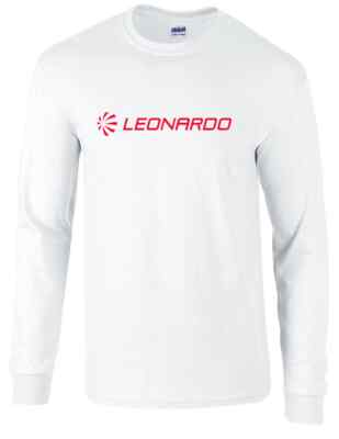 Leonardo Long Sleeve Tee Italian Aerospace Company Plane Jet