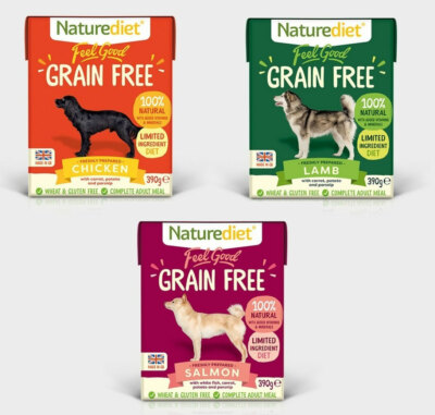 NATUREDIET GRAIN FREE Dog Food x36 Trays Mix 'N' Match Complete Dog Feed  Food UK