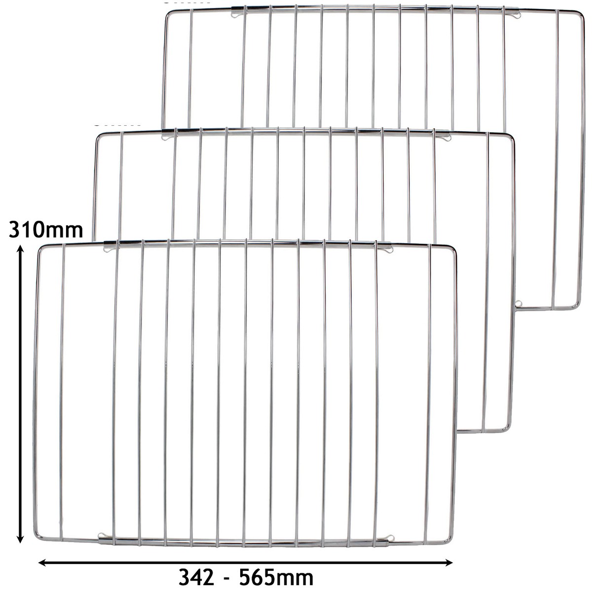 2 Estantes O Parrillas Ajustables De Acero Inoxidable Para Horno ZANUSSI – Se Adaptan A Anchos De 345mm A 565mm