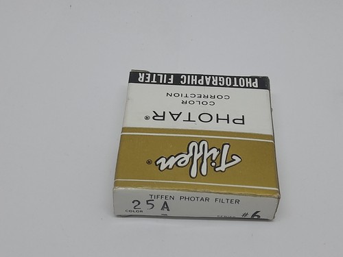 EARLY TIFFEN SERIES VI 6 RED 25A DROP IN VERY CLEAN FILTER LENS IN ITS BOX - Picture 3 of 9