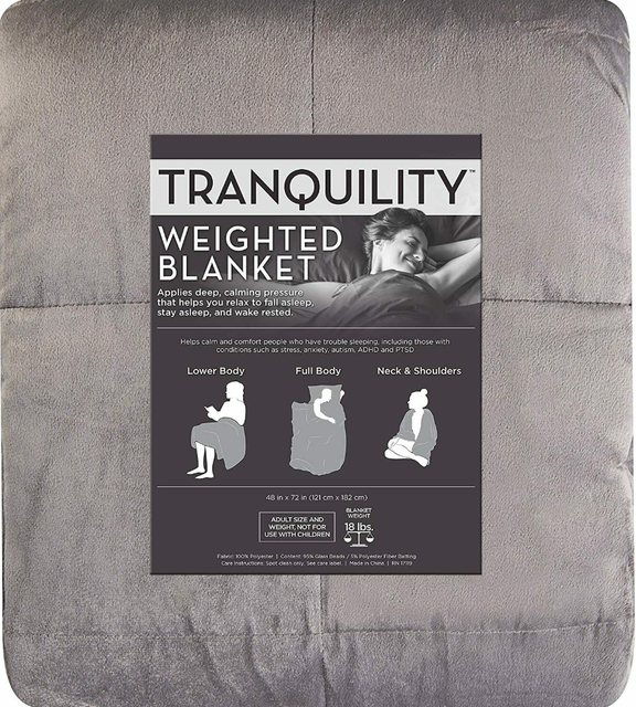 Tranquility Weighted Blanket 18lbs, Gray for sale online | eBay