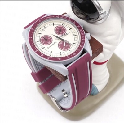 Moonswatch Rubber Watch Strap for Mission To Pluto OMEGA X SWATCH SPEEDMASTER