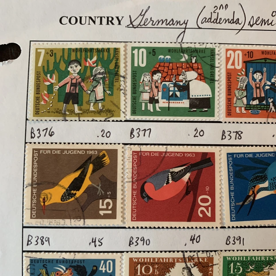 GERMANY LOT OF SEMI-POSTALS STAMPS ON AUCTION PAGE - Image 2 of 4