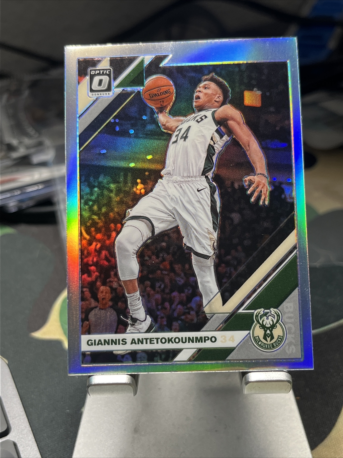 2019 Panini Donruss Optic Giannis Antetokounmpo #81 Silver Optic