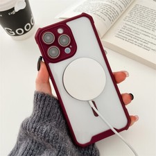 Shockproof MagSafe TPU Soft Phone Case For iPhone 16 Pro Max 15 14 13 12 11
