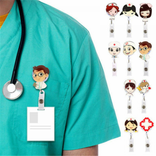 Retractable Badge Reel Nurse Holder ID Name Card Clip Holders Accessory