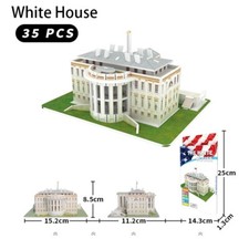 White House 3D Jigsaw Puzzle DIY Model Set Word Famous Building Decorative Craft