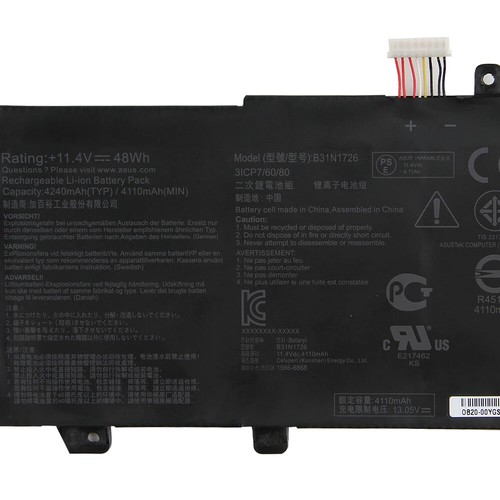 Batería B31N1726 para ASUS FX95G FX80GE FX505G FX86 FX504G FX504 FX504G GD8750 - Imagen 5 de 8