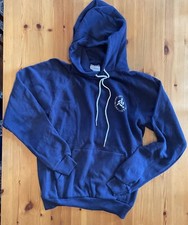 Vintage Hanes Sweatshirt Mens XL Hoodie Raglan Blue Grunge Skate Made In USA