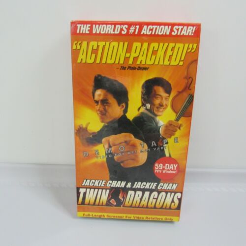 Twin Dragons VHS Brand New Sealed Jackie Chan Action Demo Promo Screener - Afbeelding 1 van 5