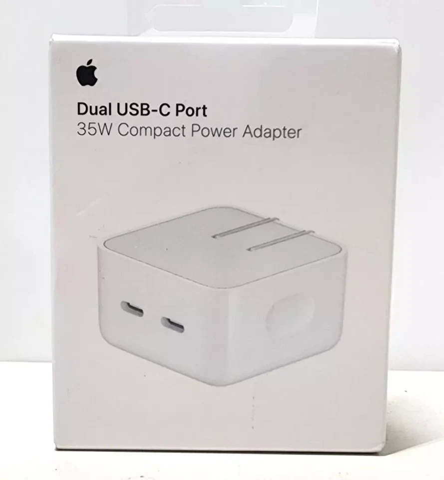 ✅ Genuine Apple 35W Dual USB-C Port Adapter A2571 iPhone 15 / 16 +Charging Cable - Image 2 of 3
