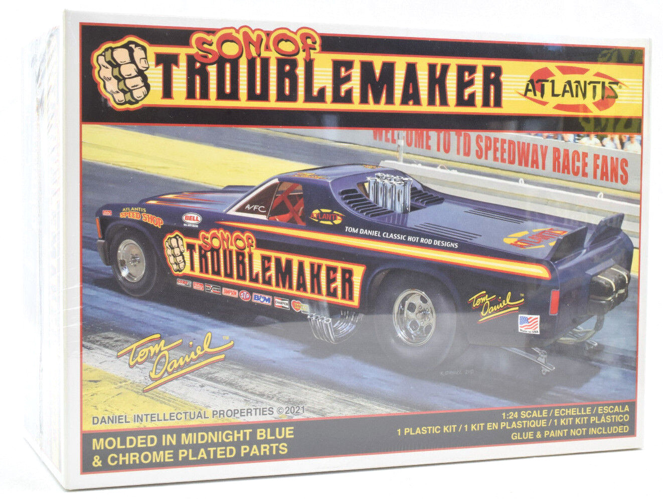Atlantis Son Of Troublemaker Chevy El Camino Забавный автомобиль Dragster 124 Модель M2204 5190₽