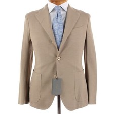 Boglioli NWD Sport Coat / Dover Jacket Size 48R 38R US In Tan 100 Cotton