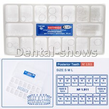 64Pcs/Set Dental Transparent Crown Forms Adult Molar Resin Preformed Crown 1.911