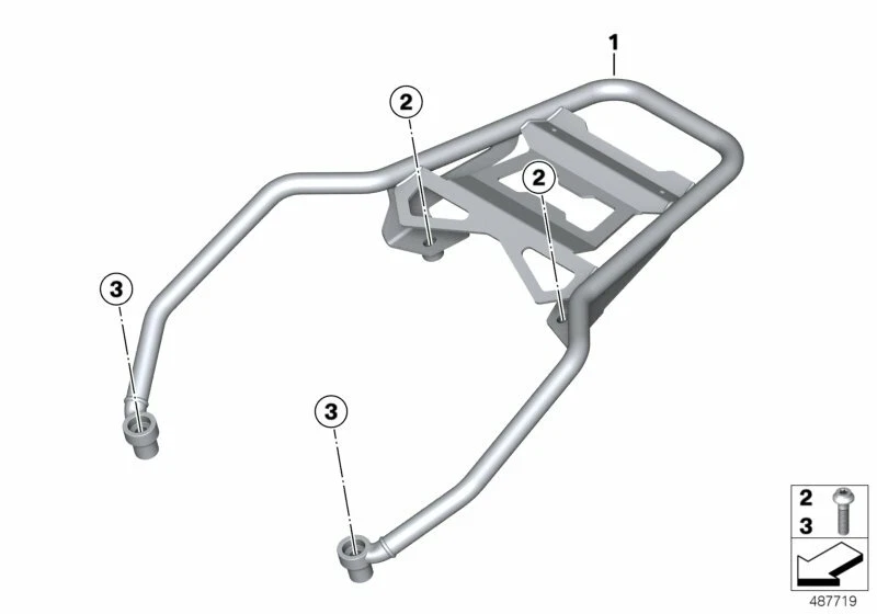 BMW Motorrad Genuine F 850 GS / F850GS Adventure Rear Luggage Rack 