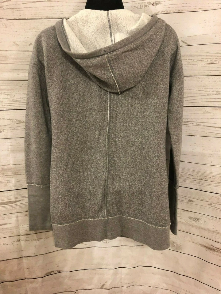 Sudadera con capucha para mujer Mossimo Supply Co cremallera completa gris mezcla de algodón talla S Foto 3 de 4