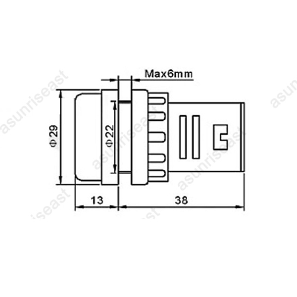 Yellow Led Lights 5PCS Mixed Color 22mm 24V LED Indicator Lights - Red Green Blue Yellow White Set AD16-22D/S 24V - Foto 12