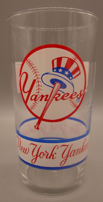 VINTAGE NEW YORK YANKEES CRISTAL SODA 12 oz. DRINKING GLASS MEXICO
