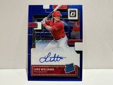 Luke Williams 2022 Donruss Optic Auto Rated Rookie Blue Mojo Prizm /99 Baseball!