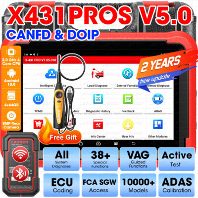 2024 LAUNCH X431 PROS V Bidirectional Key Coding OBD Scanner Car Diagnostic Tool
