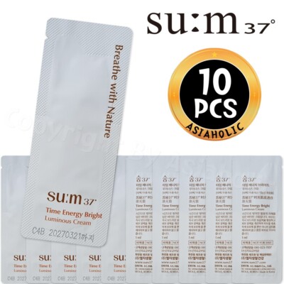 SU:M37 Time Energy Bright Luminous Cream 1ml x 10pcs (10ml) Sample Sum37 Newest