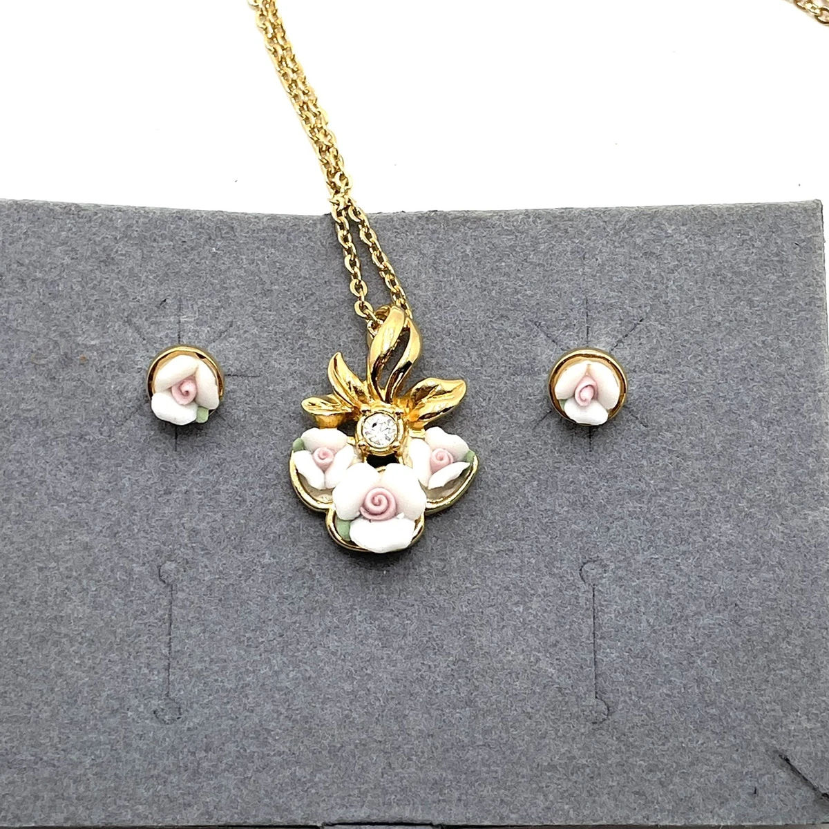 Avon rose earrings deals