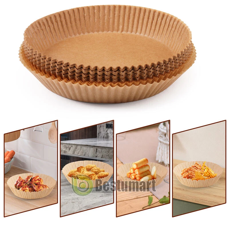 Air Fryer Liners 100/200 pcs Disposable Round Baking Paper Liner Non Stick Food