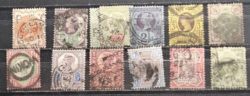 Great Britain Sc 111-22, 1897-92 Victoria Jubilee, Used VF CV$274.85 (412W-021)