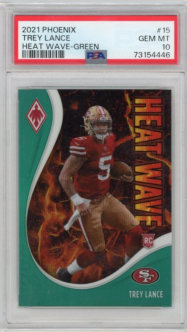 Trey Lance Panini Phoenix Heat Wave #15 Green