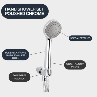 Lot of 10 Shower Head High Pressure Handheld Shower heads with hose 5 Ft