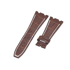 27mm Brown Leather Watch Strap For Audemars Piguet Royal Oak 39  41mm Case